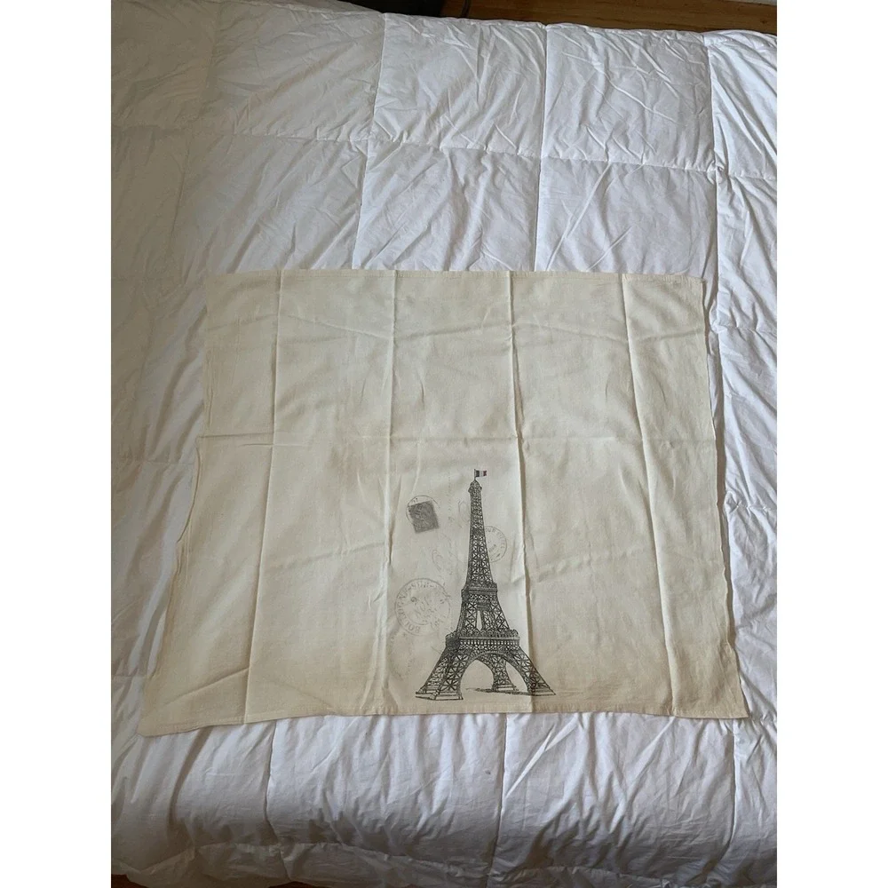 New Paris Eiffel Tower Cotton Dish Tea Towel & Vintage Keychain